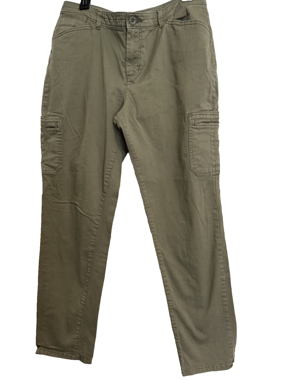 Eddie Bauer Slim Straight Cargo Pants Sz 14 Slightly Curvy Athletic Rugged Sport
